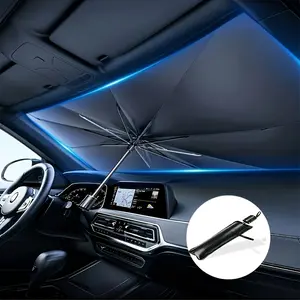 2025 Car Windshield Sunshade Foldable Umbrella Sun Shade Front Window Cover for UV Block Heat Portable Protector Parasol