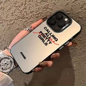 Phone Case - Black And Red Scripture JENNIE 7/8 Plus Anti-Drop Soft , Minimalist High-End Air Cushion Suitable for Iphone 14 Pro Max, Apple 13 Phone Case, Couple'S XS Max New Model, 12 Pro Anti-Drop XR Frosted 11 for Both Men And Women