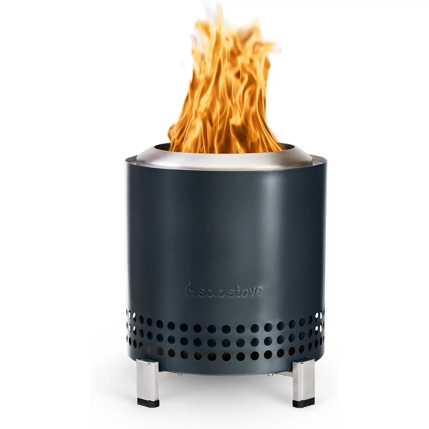Solo Stove Mesa Tabletop Fire Pit Collection - Smokeless Stainless Steel Fire Pit with Stand, Dual Fuel Wood or Pellet Burning, Portable Outdoor Fire Pit for Patio, Camping & Backyard