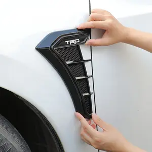 2pcs Carbon Fiber Car Side Wing Fender Decals, Body Exterior Accessories for Toyota Trd Logo, Durable Stylish Design