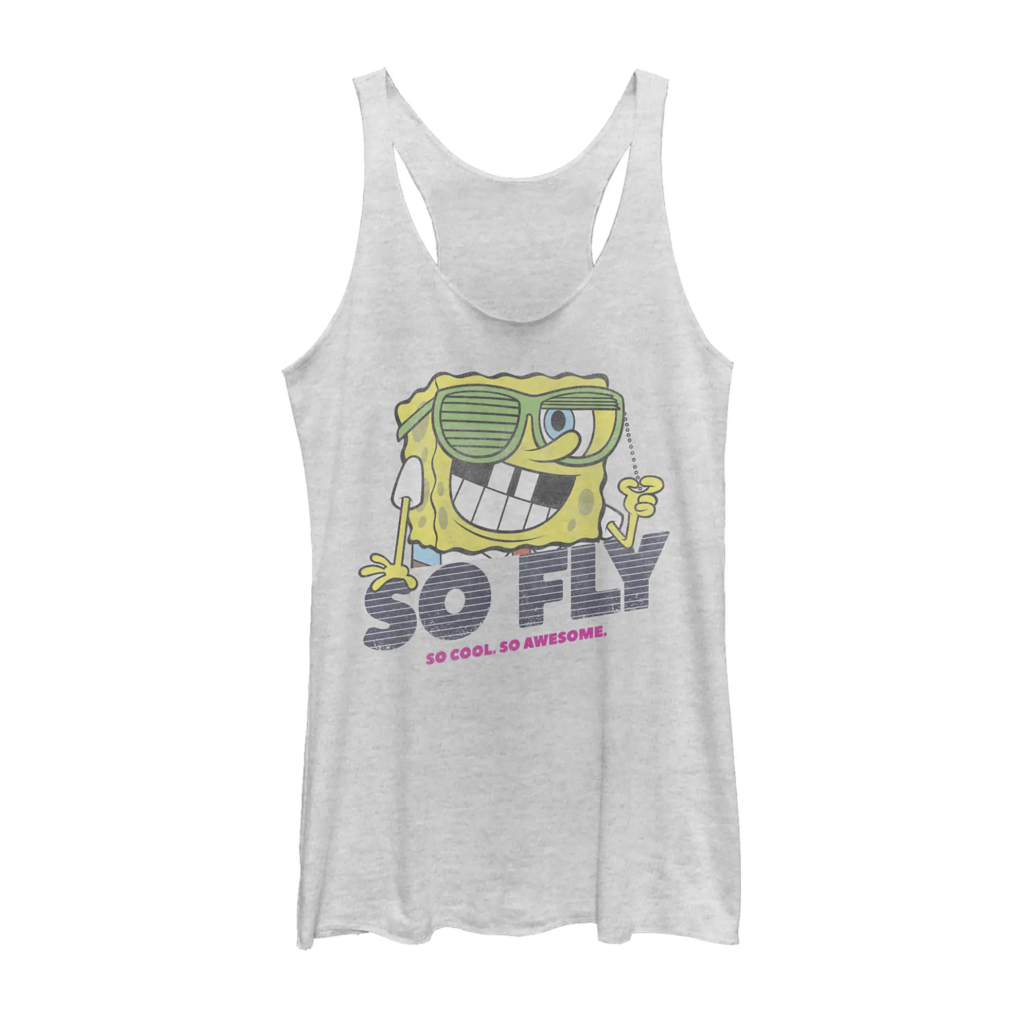 Women's SpongeBob SquarePants So Fly Sunglasses Racerback Tank Top