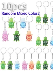 Colorful Mini Turtle Keychains Set, 1-100pcs, Perfect Party Favors, Party Ready, Resin Turtle Figurines, Handbag Pendants & Charms