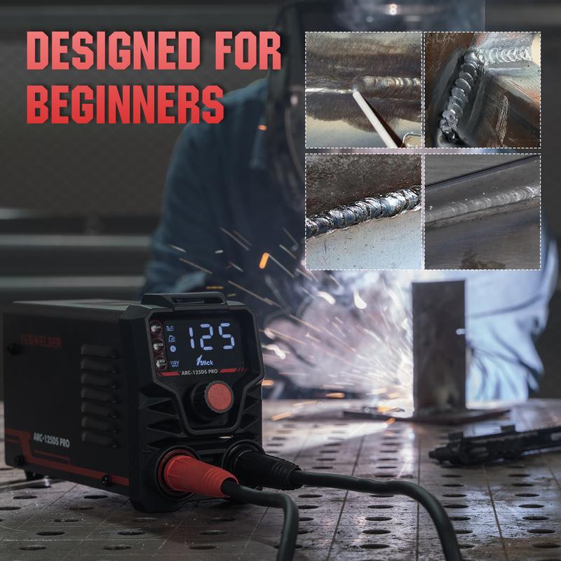 YESWELDER ARC-125DS-PRO 125Amp 110V Mini Stick Welder, DC IGBT Inverter MMA Welding Machine with Hot Start, Arc Force, Anti-Stick
