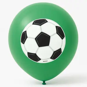 Goal Getter Soccer Balloons - 12" Green Latex, 5-Pack