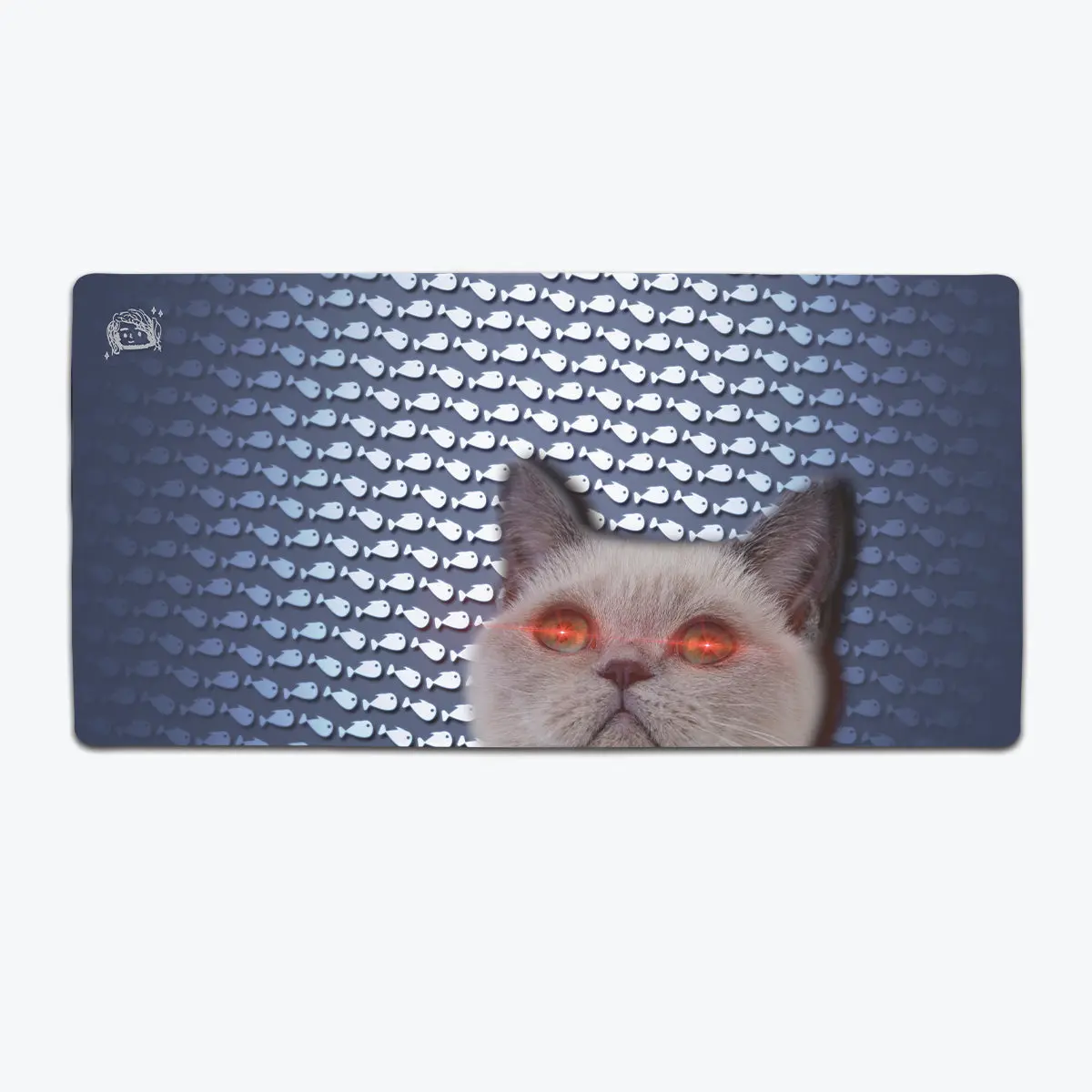 Stack Cat XL Extended Gaming Desk Mouse Pad - 36" x 18" Handcrafted Mouse Mat with Polyester Fabric Top, Stitched Edge, Vivid Colors for Computers, Office Use