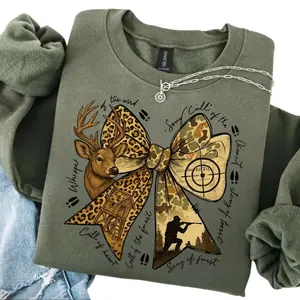 Camo Hello Hunting Coquette Sweatshirt T-Shirt, Whisper of The Woods Shirt, Call of The Hunt Hoodie, Song of The Deer Tee, Hunting Shirt, Camo Shirt, Gift For Her