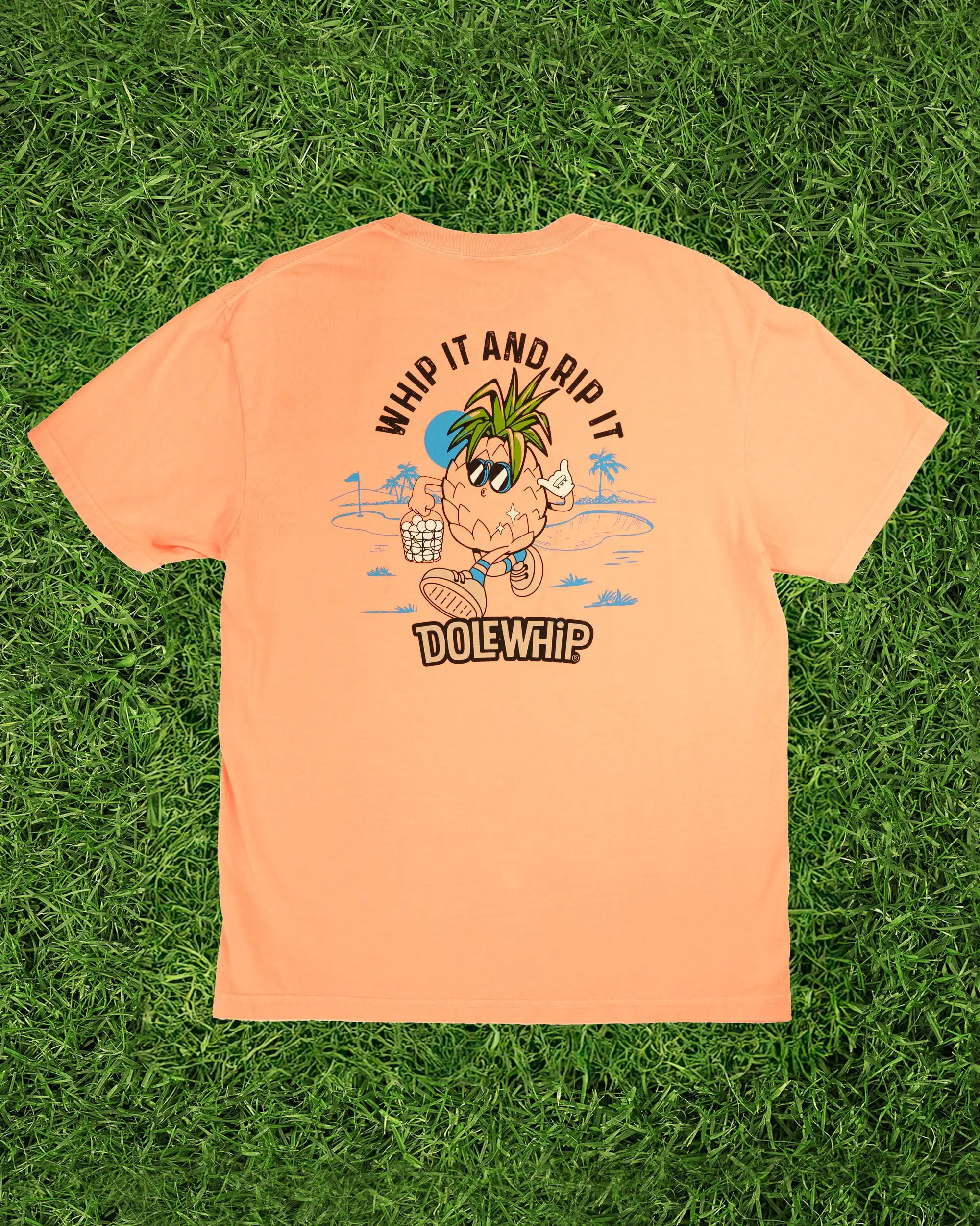 Women's Smooth Fit Casual Cotton Short-Sleeve Tropical Pineapple Dole® Tee - Whip It and Rip It Style, Lightweight Women's T-shirt Top, Round Neck, Box Fit, Colorful Style