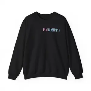 PughlySimple Unisex Casual Sweatshirt with Plain Design, Crewneck Style, and Long Sleeves