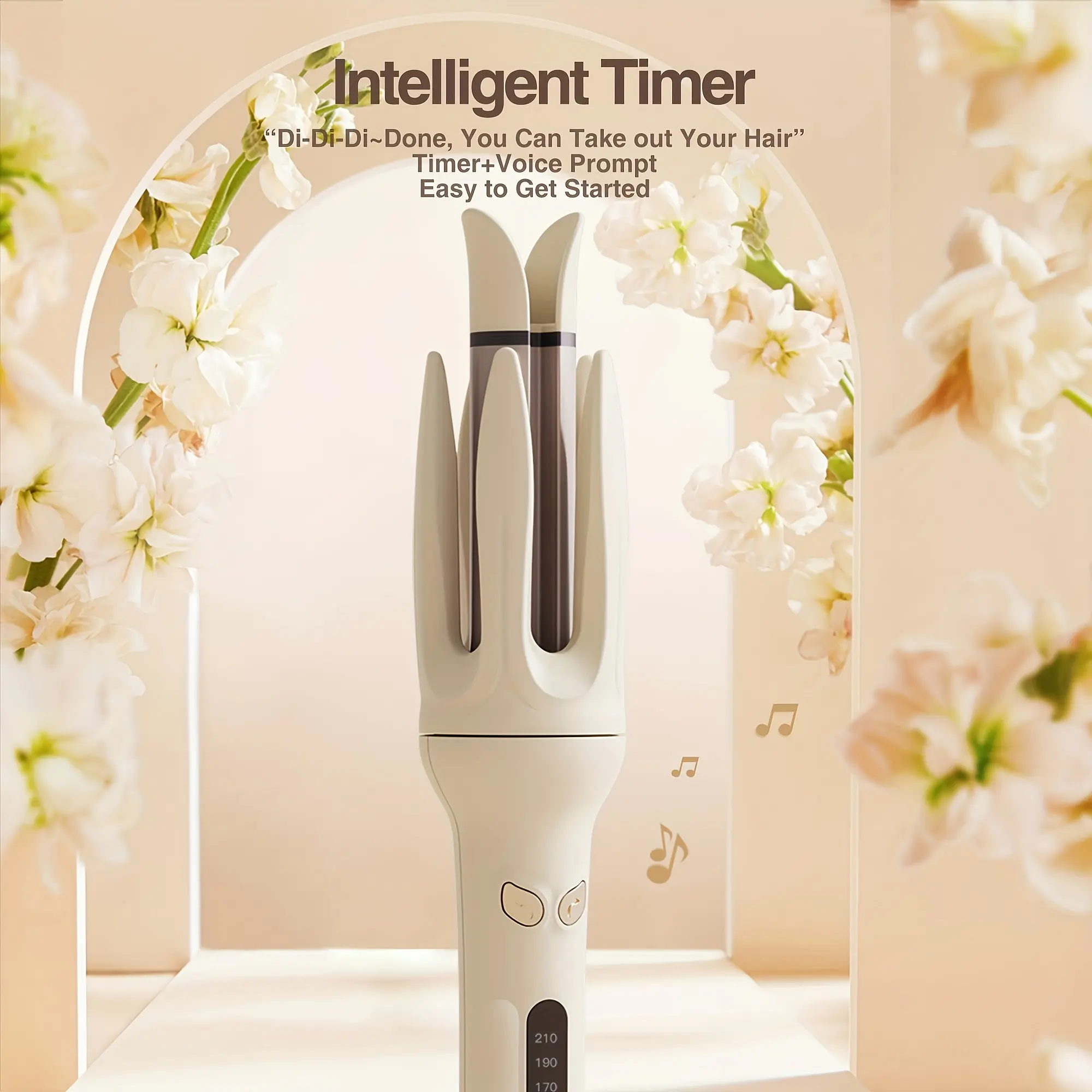 Genai Salon Hair Curler - 28mm Barrel, 4 Adjustable Temperature Modes, Smart Timer, Smart Sensor, Auto Shut-Off for Safety, Suitable for Normal Hair