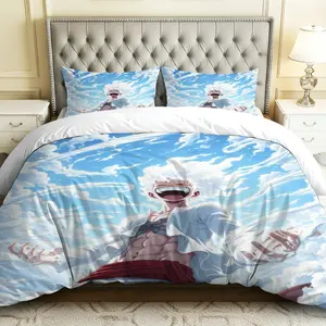 3PCS Duvet Cover Set, 1 Duvet+2 Pillowcases(Without filler), Anime Sky Energy Adventure theme, Perfect bedding set, Cozy Soft Decorative Bedding Suitable for decoration Bedroom, Dorm, Guest Room, Living Room.