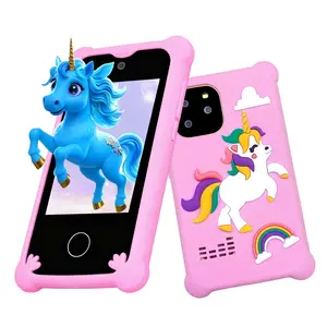 Kids Smart Phone Toy, Unicorn Toy Mobile for 3-12 Year Old Boys & Girls, Dual Camera Selfie Phone Toy, 2.8 Inch Touch Screen Children's Phone with ABC Learning & Habit Tracker, Educational Toy Christmas Birthday Gift, Includes 32G Card