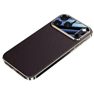 For iPhone 17 Pro Max genuine leather phone case iPhone 17 Pro