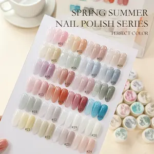 PERFECT COLOR Spring Gel Transparency Series Gel Nail Polish, 3g Solid Colors Nail Polish, Romantic Freshness, UV Gel Manicure for Salon and Nail Art DIY at Home, Spring and Summer Limited Edition