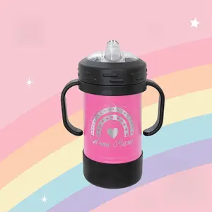10 oz sippy cup with removeable handle - Laser engraved & Personalized