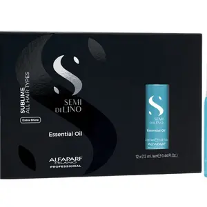 Alfaparf Milano Semi Di Lino Essential Oil Vials 12pk 13mL for All Hair Types Salon-Quality Treatment with Flaxseed Extract & Urban Defense Pro
