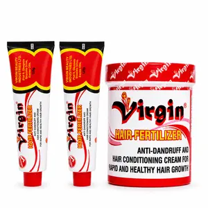Virgin Hair Fertilizer Value Pack — 2 Tubes + 1 Jar (200g) | Anti-Dandruff Deep Conditioning Cream & Scalp Treatment for Dry, Breakage-Prone Hair