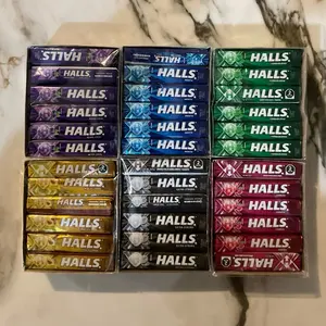 Halls Mexican hulls candy Mora azul , miel y limon , yerbabuena , exta strong , cereza , menta