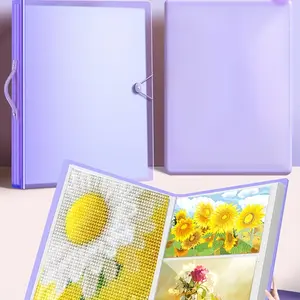 A3 Diamond Art Storage Album - 30/40 Pages, Double-Sided for Sports Cards & Memorabilia, Waterproof & Dustproof, Durable PP Material