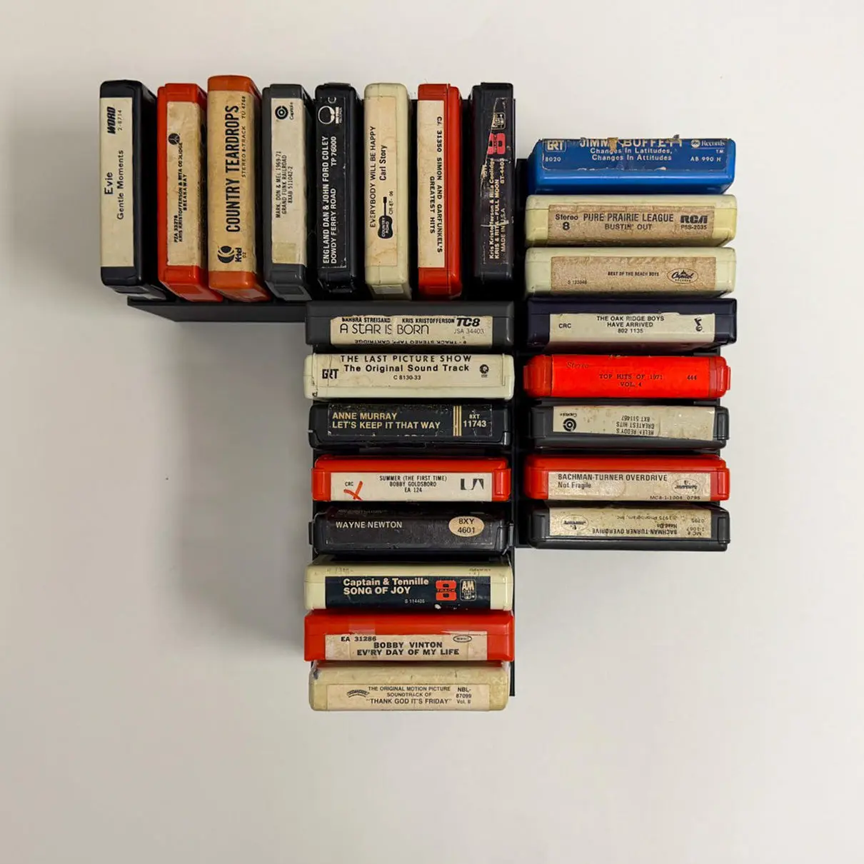 8-Track Tape Wall Organizer – Modular Storage Rack & Display