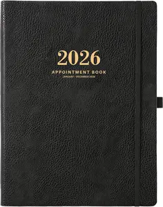 2026 Weekly Appointment Book & Planner - Daily Hourly Planner 2026 with 15-Minute Interval, January 2026 - December 2026, 8.5" x 11", Achieve Your Goals & Improve Productivity - Black