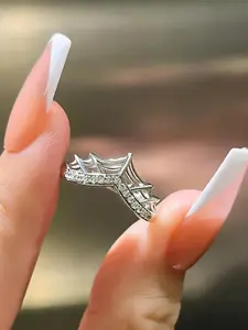 Spider Web Design Rhinestone Decorated Ring, Fashion Accessories for Women & Men, Fashion Jewelry for Party, Daily Clothing Decor, Trendy All-match & Exquisite Jewelry for Birthday Gift, Witchy Jewelry