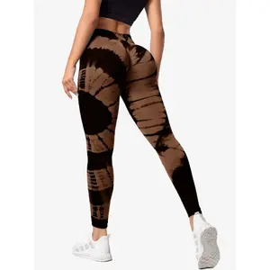 Women's tie dye printed high waisted sports leggings, casual, comfortable, breathable leggings, suitable for yoga gym exercise, running, summer, spring, autumn women's sports and outdoor clothing, elastic high waistedRAIMENTRY