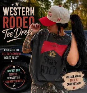 Country Concert T Shirt Dress | Western Graphic Tee Dress | Oversized Cowgirl Dress