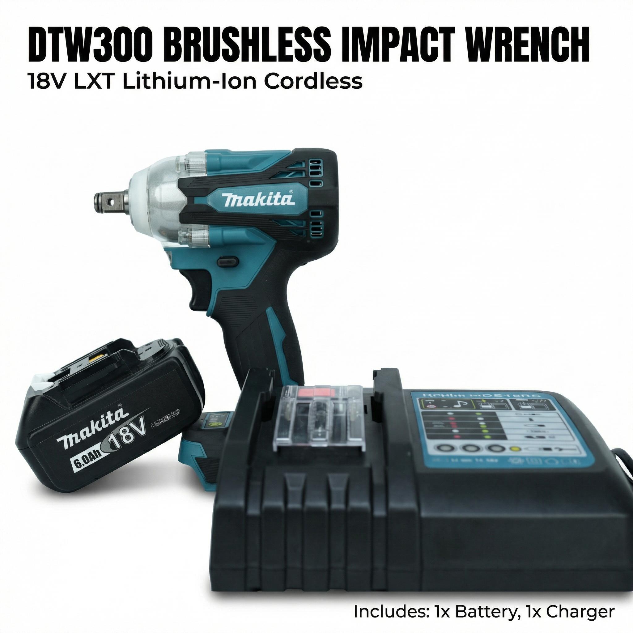 Makita DTW300   For Heavy Duty Use tool kit set impact  Compact Cordless Drill spanner wrench