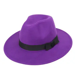 Wool-Like Felt Fedora Hat - Wide Brim British Style Trilby for Men & Women, Vintage Photography Prop & Holiday Event Accessory