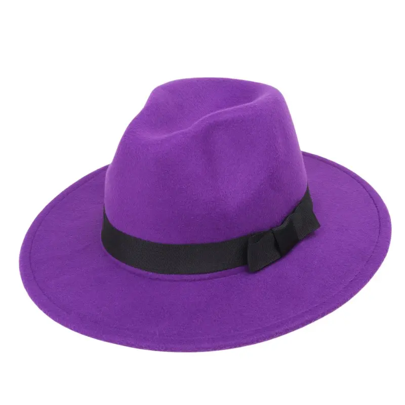 Wool-Like Felt Fedora Hat - Wide Brim British Style Trilby for Men & Women, Vintage Photography Prop & Holiday Event Accessory