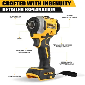 Dewalt DCF850 205N·m Impact Electric Drill Brushless Cordless 3250RPM Screwdriver 20V Battery Lithium Impact Driver Drill