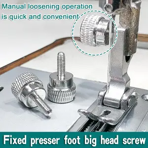 2pcs New Hand-Tightening Presser Foot Screws, Quick Presser Foot, Suitable for Sewing Machine, Computer Flat Bed Sewing Machine, Old Pedal Sewing Machine