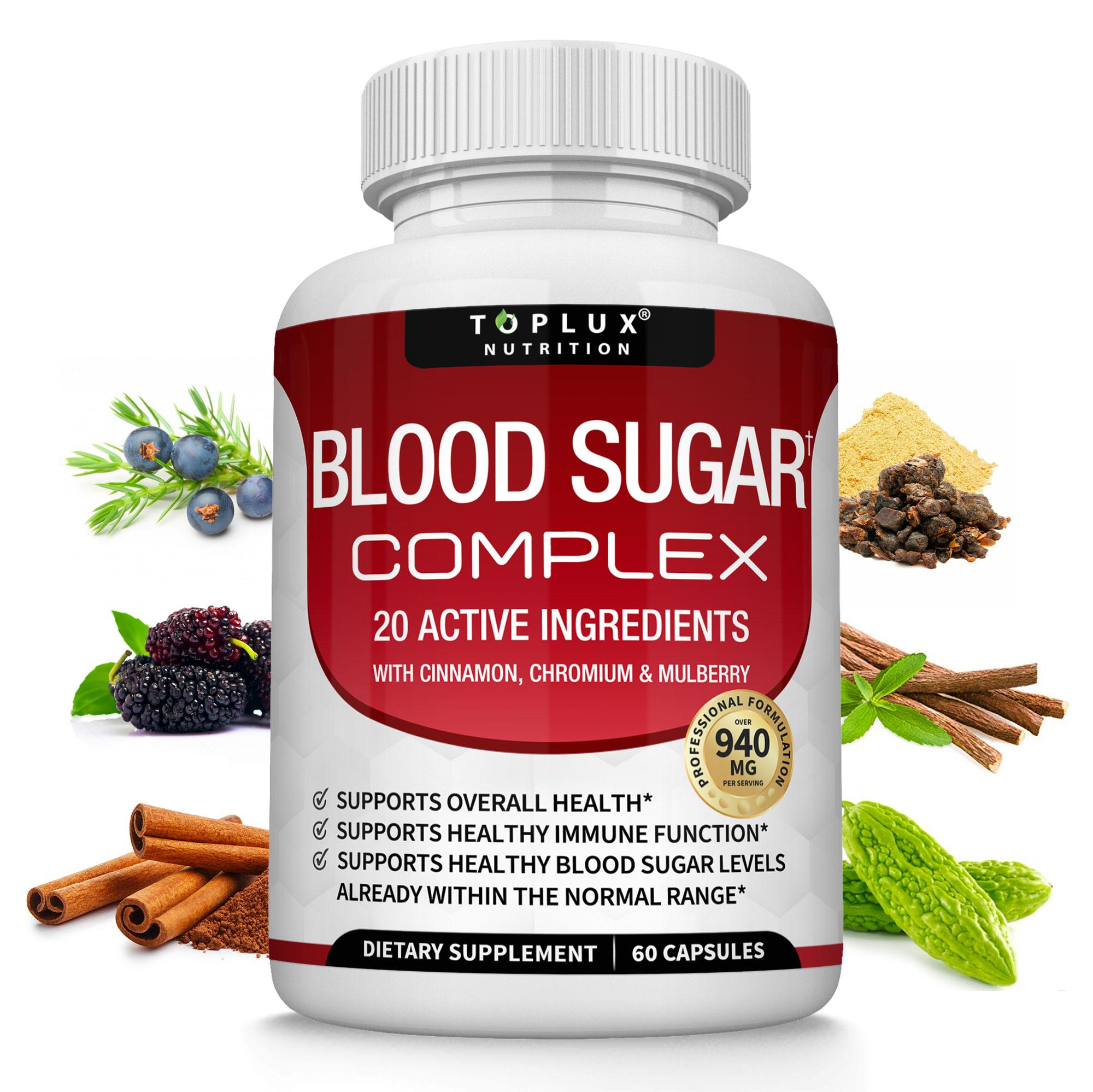 Blood Sugar Complex 20 Vitamins & Minerals Support Overall Health