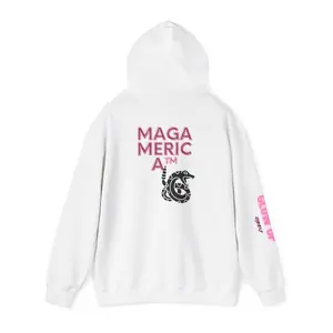 M A G A M E R I C A ™ | STATEMENT HOODIE, ELECTRIC COTTON CANDY sleeve print