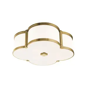 Large Chandler Ceiling Light - Unique Four-Leaf Clover Design in Opal Glass