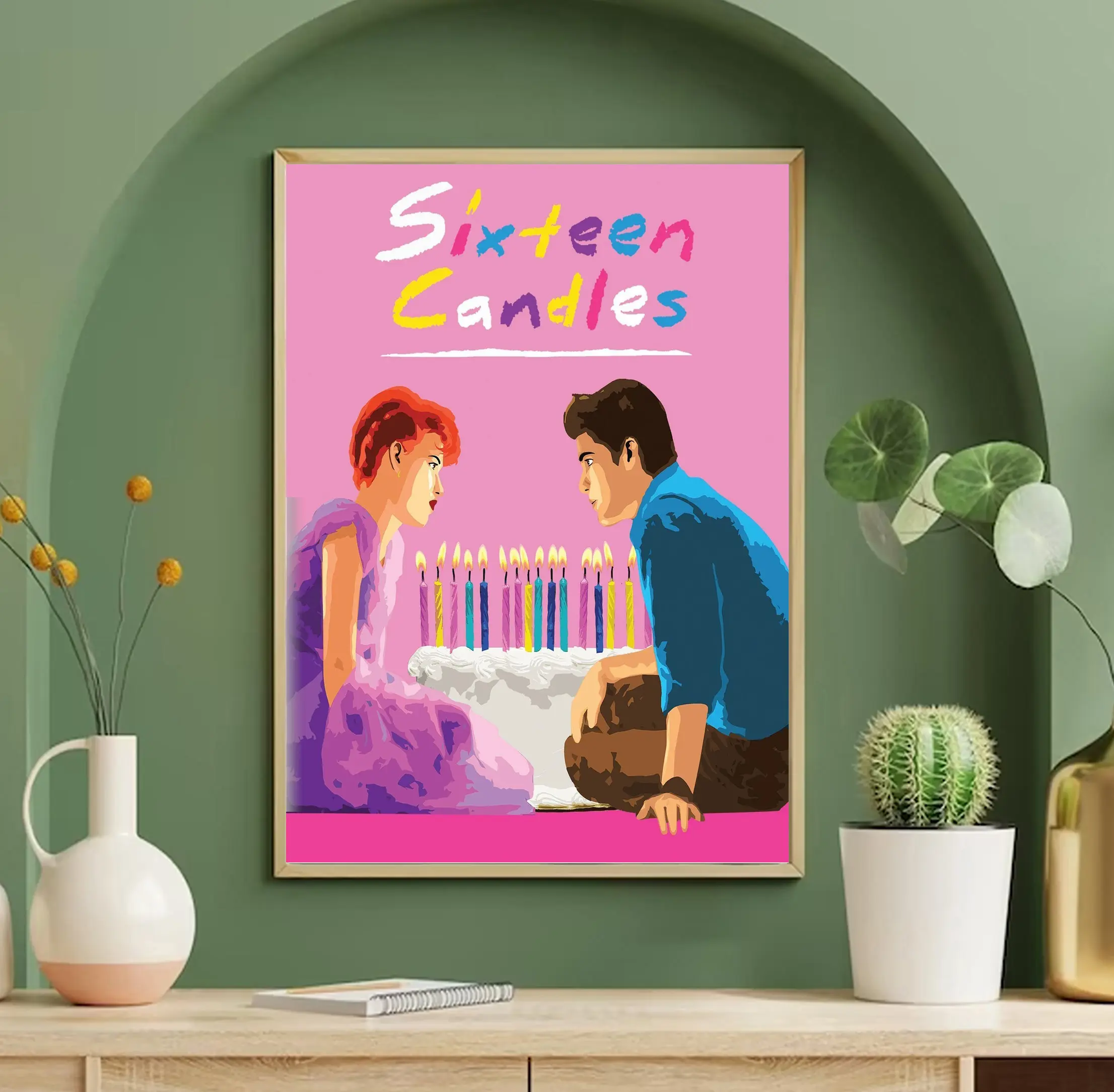 Sixteen-Candles Movie Poster, Sixteen-Candles 80s Film Romantic Vintage Classic Poster, Birthday Gifts for Best Friends, Him, Her, Film Fans