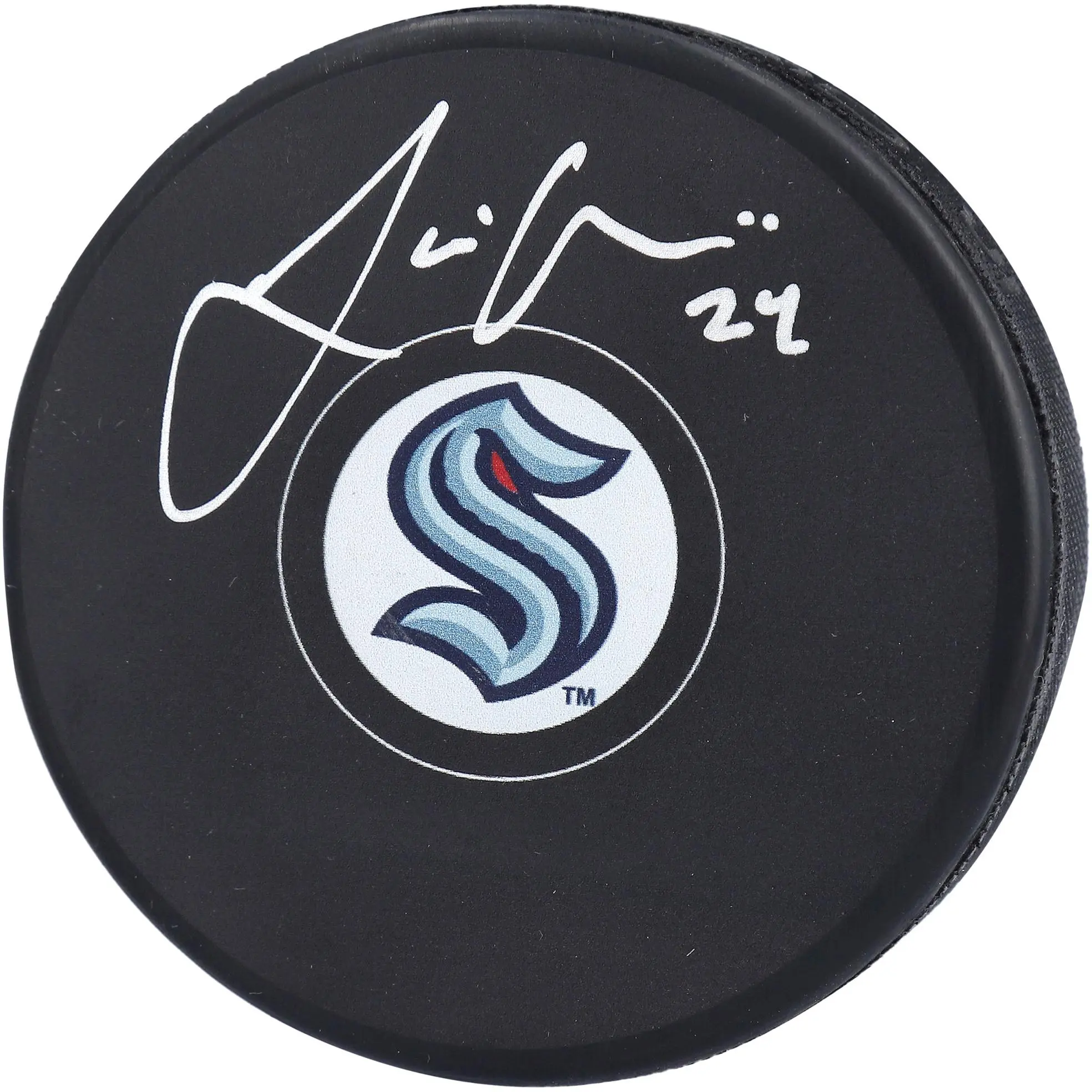 Jamie Oleksiak Seattle Kraken Autographed Hockey Puck - Fanatics Authentic Certified