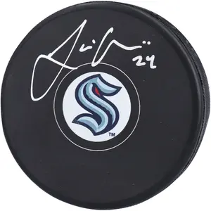 Jamie Oleksiak Seattle Kraken Autographed Hockey Puck - Fanatics Authentic Certified