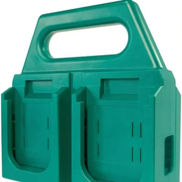 For Makita 18V Battery Holder Organizer, 4-Slot Compact Storage Rack for Power Tools, Portable Tool Carrier with Top Handle, Lightweight Tool Organizer
