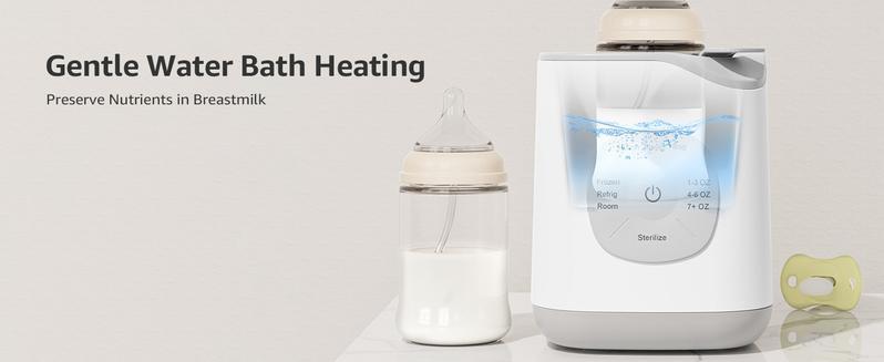 GROWNSY Bottle Warmer, Baby Botle Warmer Fast for Breastmilk & Formula, Accurate Temperature Control, Milk Warmer for All Bottles with Thaw, Sterilizing, Keep Warm, Heat Food,Mom's Best Choice GROWNSY Bottle Warmer, Baby Botle Warmer Fast for Breastmilk & Formula, Accurate Temperature Control, Milk Warmer for All Bottles with Thaw, Sterilizing, Keep Warm, Heat Food,Mom's Best Choice