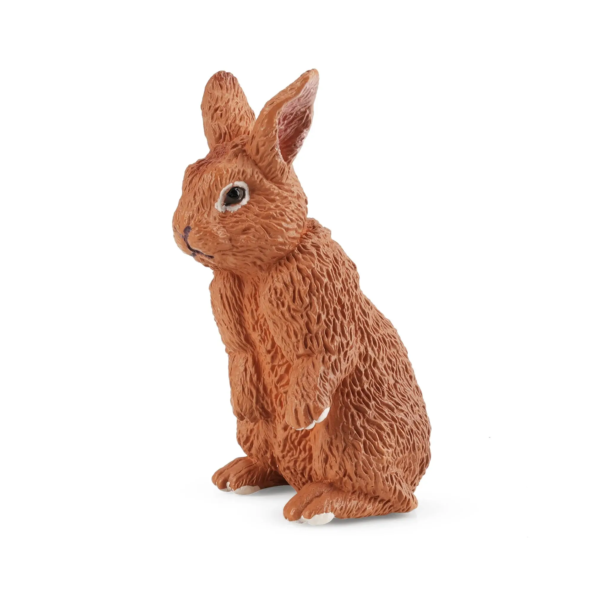 Toymany Hand-Painted New Zealand Rabbit Figurine – Realistic Rabbit Model, Perfect for Early Education, Montessori Sensory Play, Cake & Party Decorations, Desk & Home Décor, Thoughtful Gifts, and Collectible Figurine