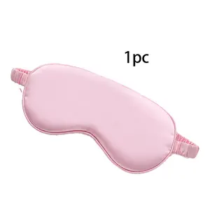 Double-Sided Silk Eye Mask Unisex, Light Blocking Sleep Travel Airplane Nap Breathable, Simple Design