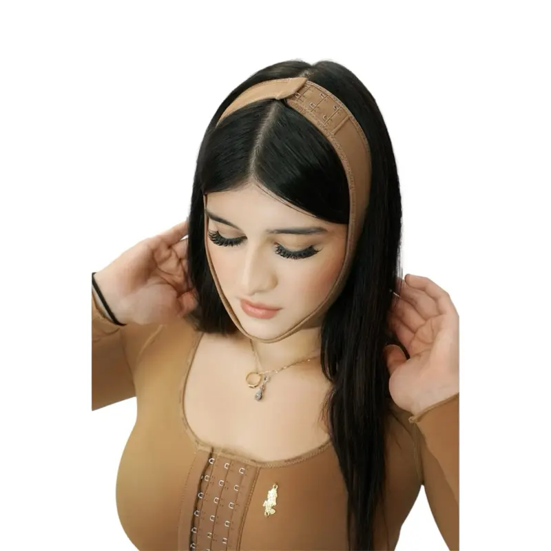 Mentonera Chin Strap 8010 - Single Item Neck Bandage for Post Quirurgica Face Lifting & Slimmer Chin Lift Facial Compression Made in Colombia