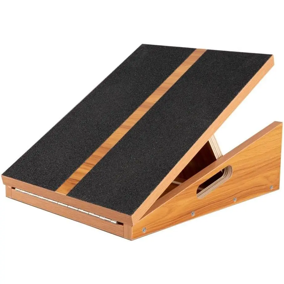 Professional Adjustable Wooden Slant Board with Side Handle Design,  Stretcher and Stretch Board for Effective Stretching Anywhere, Full-Coverage