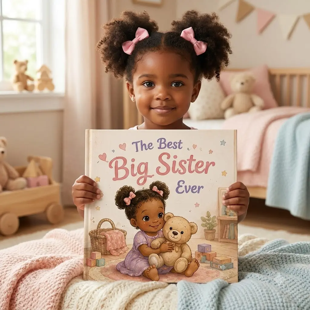 Gift for Big Sister or Brother Personalized Storybook Custom Name Story New Baby Announcement Toddler Kids Bedtime Story Sibling Keepsake