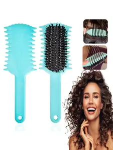 Curly Hair Brush for Men and Women, Curl-Defining Styling Tool, Single Pack, Ideal for Combing and Shaping Curls, Hair Styling Comb, Curling Brush