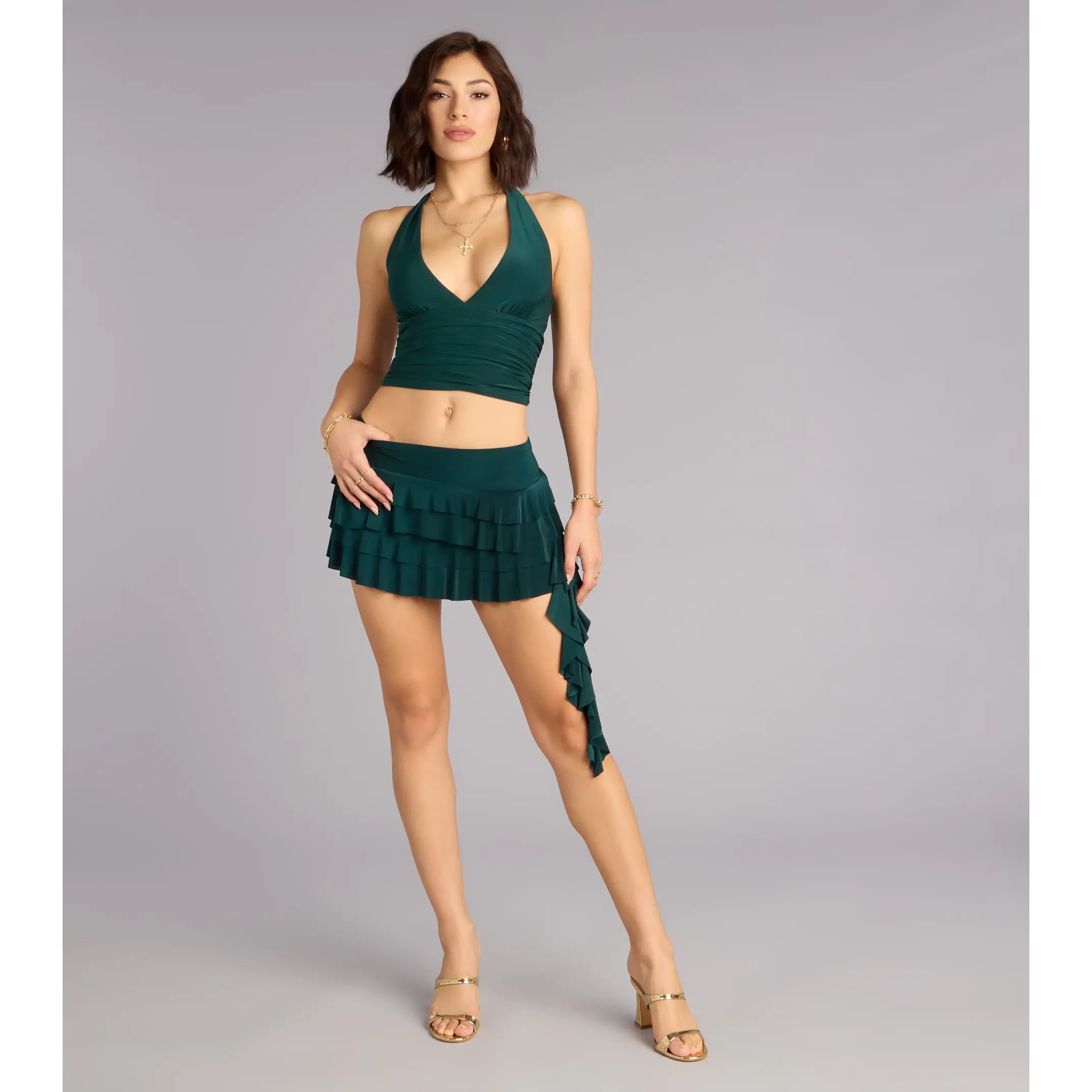 Smooth Talk Ruffle Mini Skort