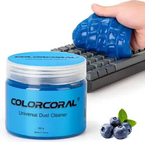 Viral TikTok Cleaning Gel! ColorCoral Universal Dust Cleaner for Keyboard, Car Vents & Electronics | 160g Blueberry Scent