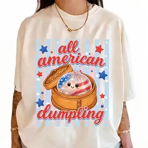 Comfort Colors® All American Dumpling Shirt, Cute Kawaii USA Tee, Patriotic Fourth of July Foodie T-Shirt