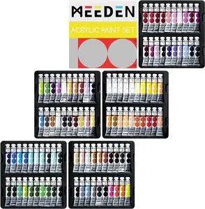 MEEDEN Heavy Body Acrylic Paint Sets, 100 Colors Acrylic Paint Tubes, Non-toxic 0.41 fl Oz /12ml Acrylic Paints for Adults, Beginners Art Painting Art Materials